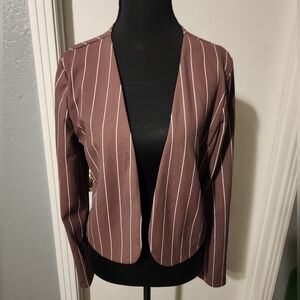 Mosaic & Co Mauve Striped Blazer Size L